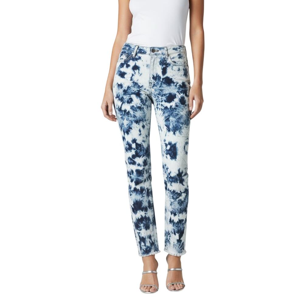 Black Orchid Noah Ankle Fray Jeans in Blue Tie Dye Size 26 NWT